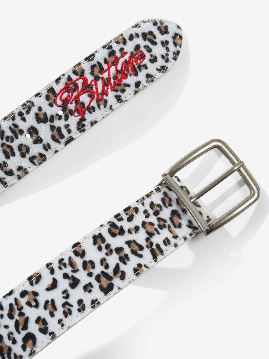 BUTTER GOODS — Ремень Animal Hide Belt Snow Leopard