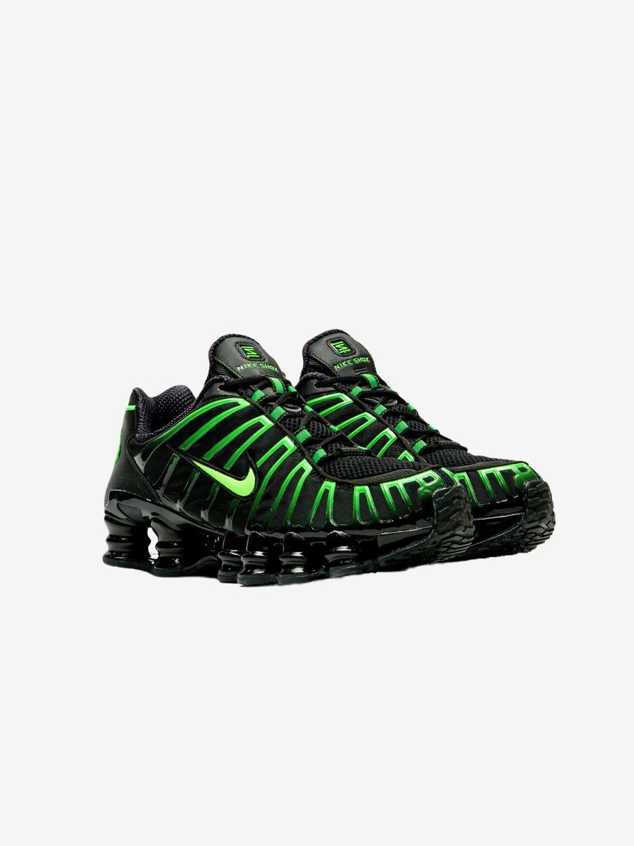 NIKE — Кроссовки Shox TL Black/Green Strike/Black