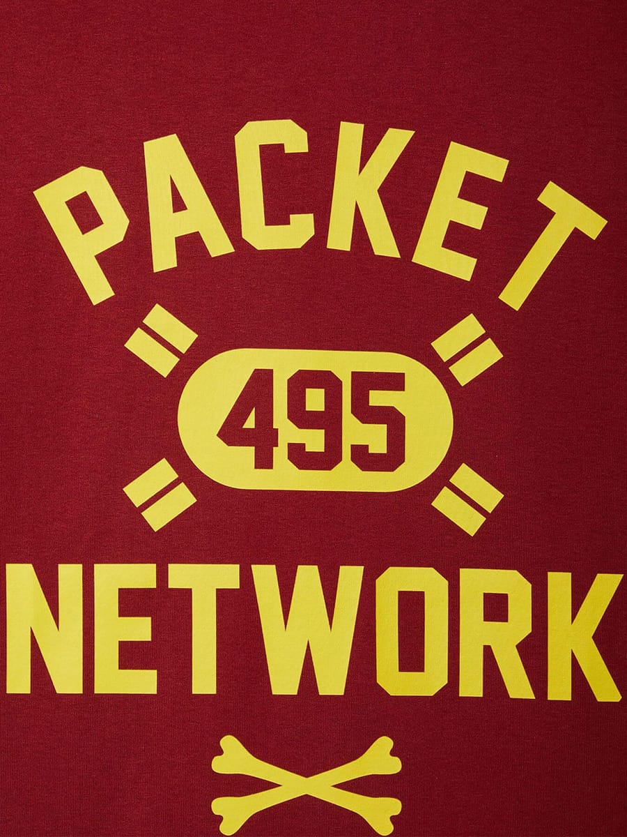 PAKET NETWORK — Футболка College Бордовый