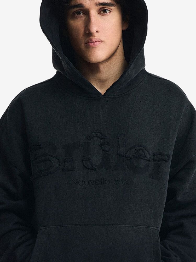 BRÛLER D’AMOUR — Худи Ombre Brûlée Graphite (Garment Wash)