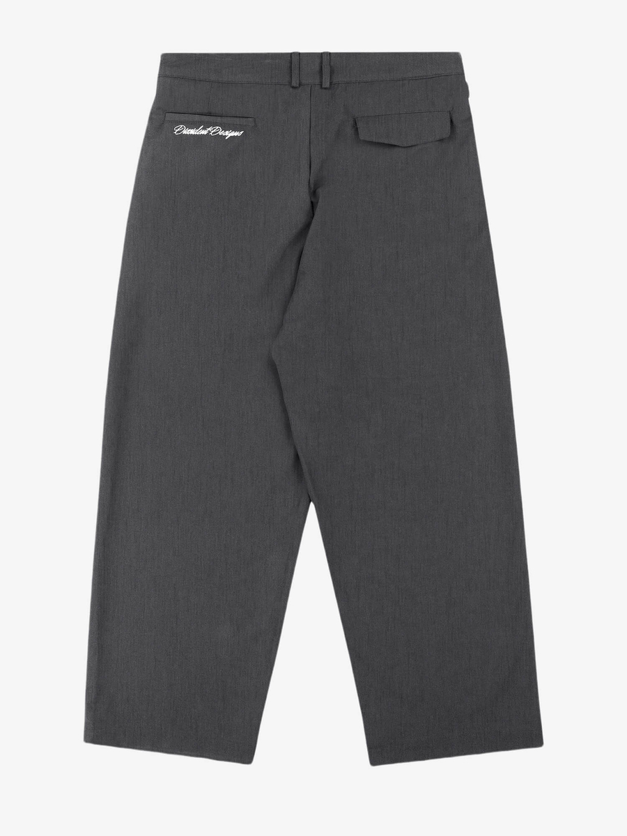 DISSIDENT — Штаны Graduate Wide Trousers in Melange Grey