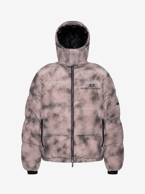 BRÛLER D’AMOUR — Куртка Sable Puffer серо-розовый