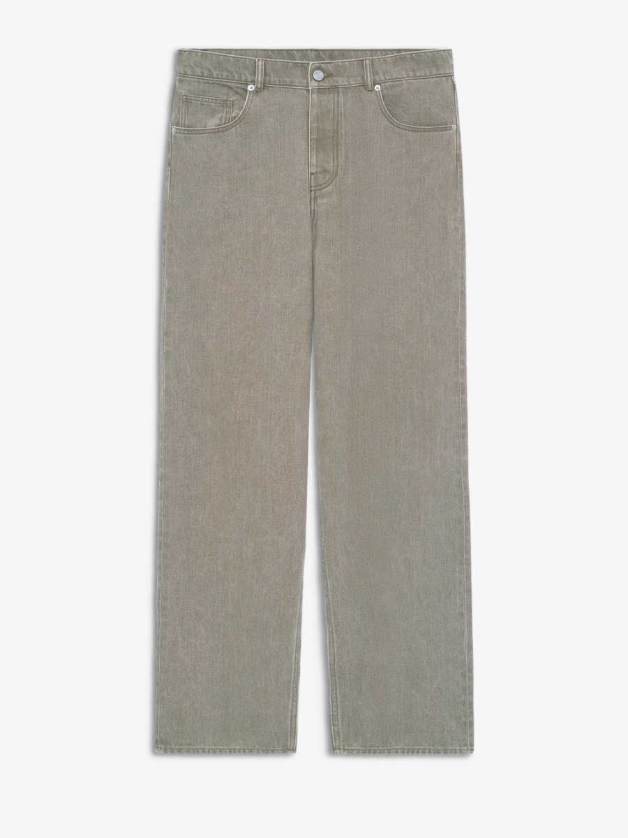 DRÔLE DE MONSIEUR — Джинсы Washed Straight Denim Khaki