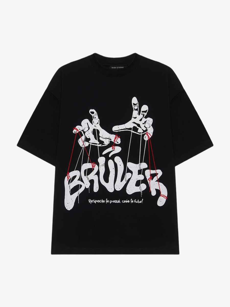BRÛLER D’AMOUR — Футболка Théâtre de marionnettes Black