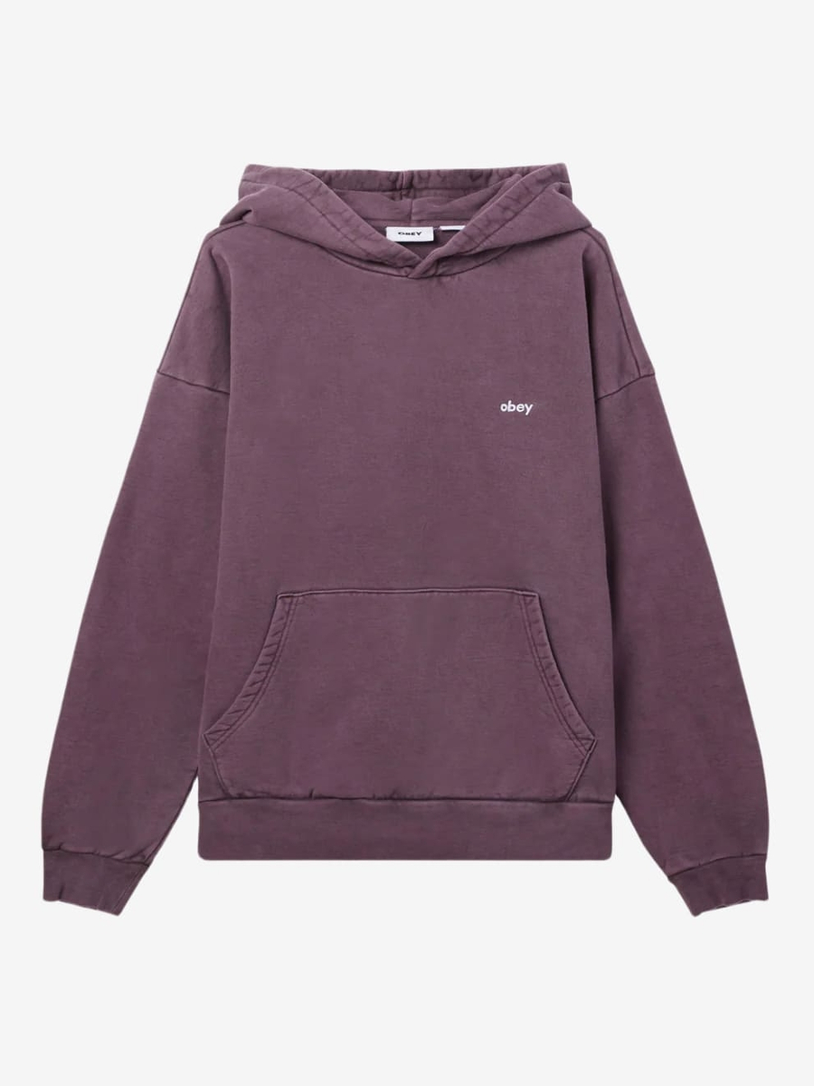 OBEY — Худи Lowercase Pigment Plum Perfect
