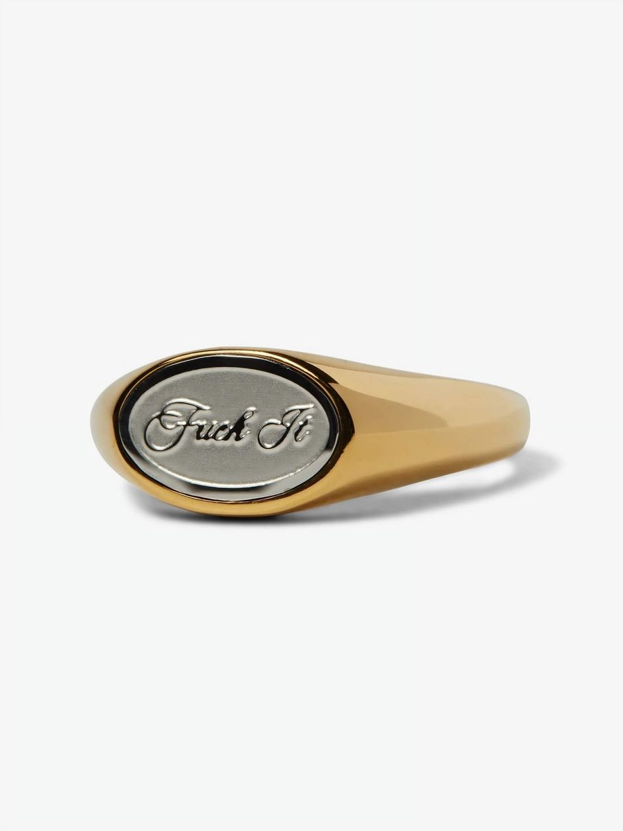HUF — Кольцо F_ck It Signet Ring Gold