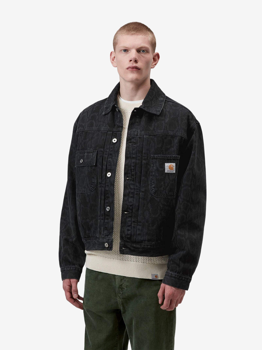 CARHARTT WIP — Куртка Belmar Jacket Snake Camo Black (Heavy Stone Wash)