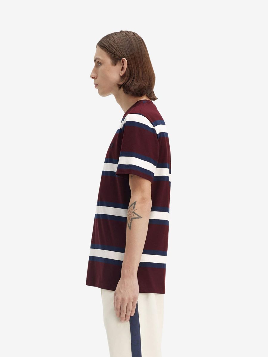FRED PERRY — Футболка Bold Stripe Oxblood