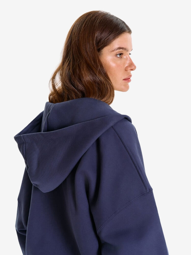 BRÛLER D’AMOUR — Худи Zip Logo de Base 01 Navy Blue