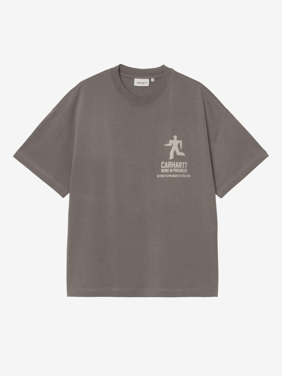 CARHARTT WIP — Футболка S/S Distance Tee Graphite (Stone Dyed)