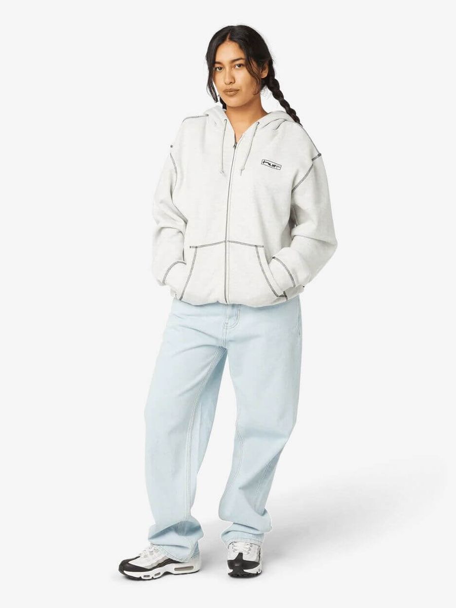 HUF — Худи Zip Stretch Full Zip Hoodie Ash