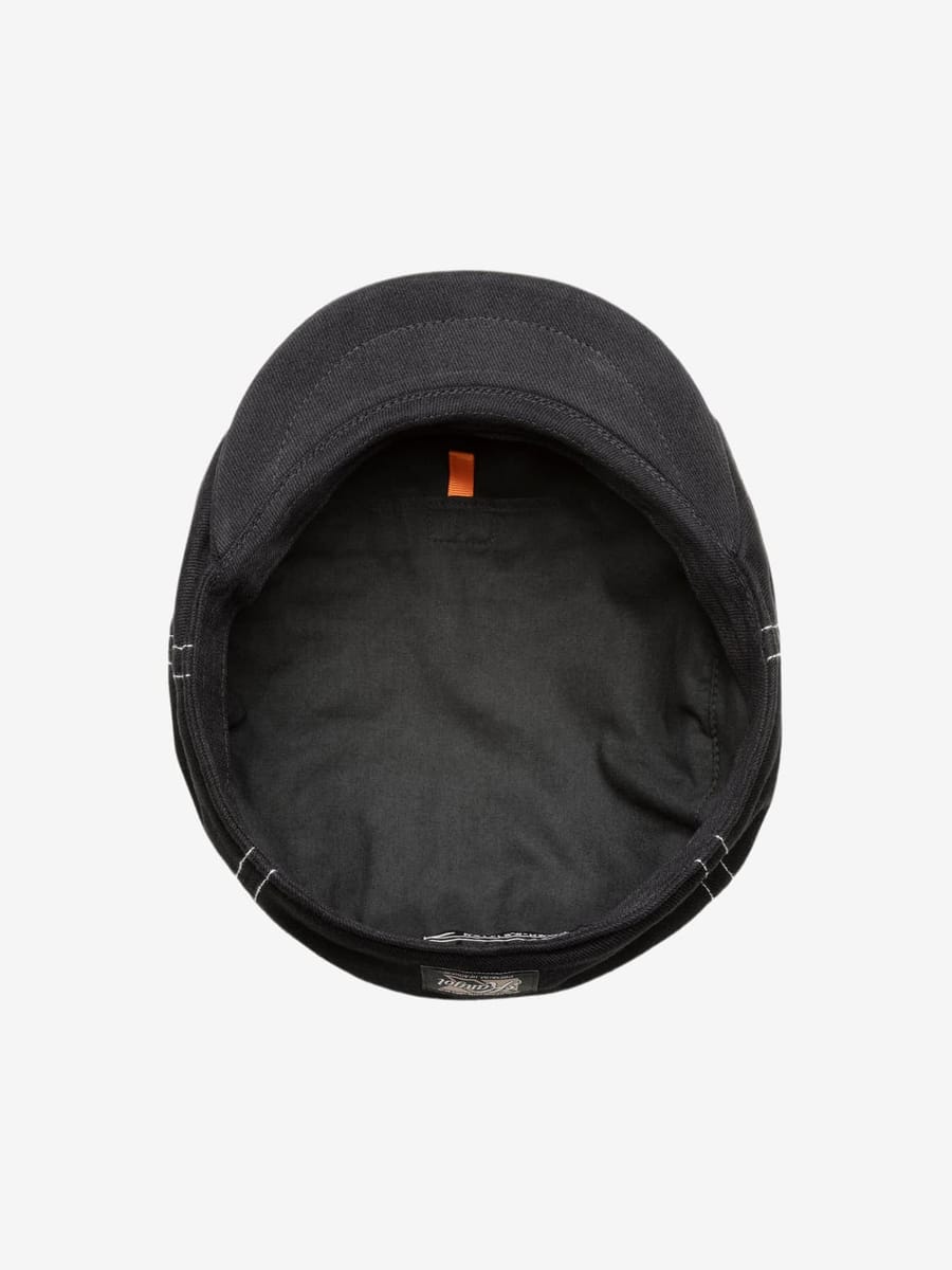 KANGOL — Кепка Восьмиклинка Heavy Washed Black
