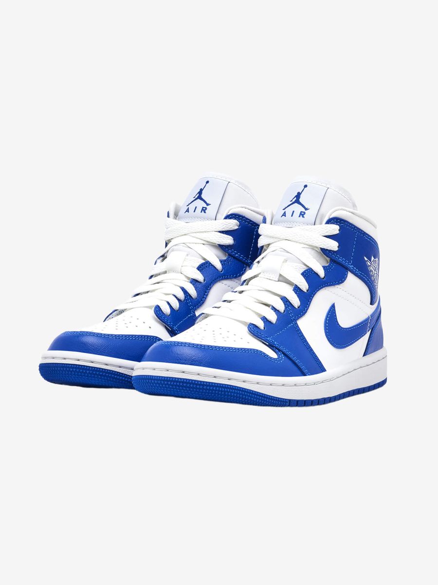 NIKE — Кроссовки Air Jordan 1 Mid White/Hyper Royal