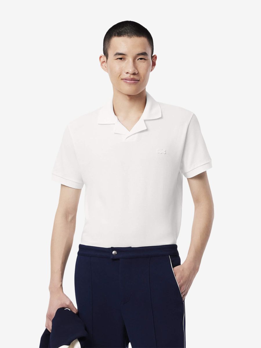 LACOSTE — Футболка Поло Open Neck Paris White
