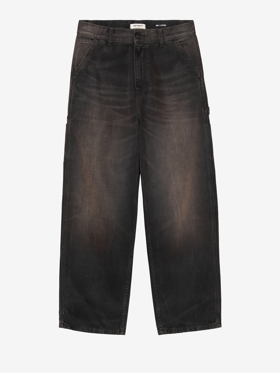 CARHARTT WIP — Джинсы W Brandon Single Knee Black (Tobacco Used Wash)