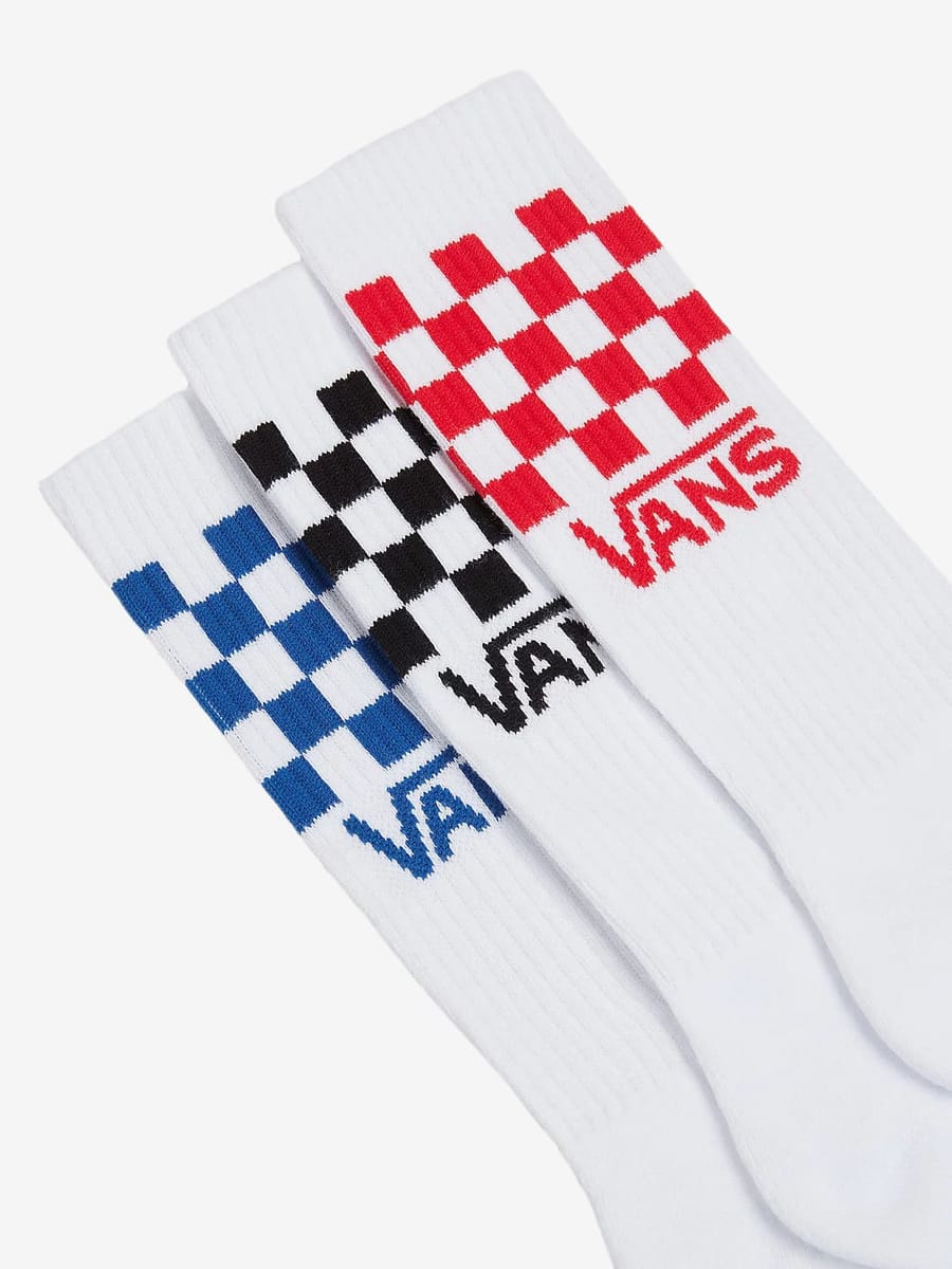 VANS — Носки Classic Check Crew 3-pack White