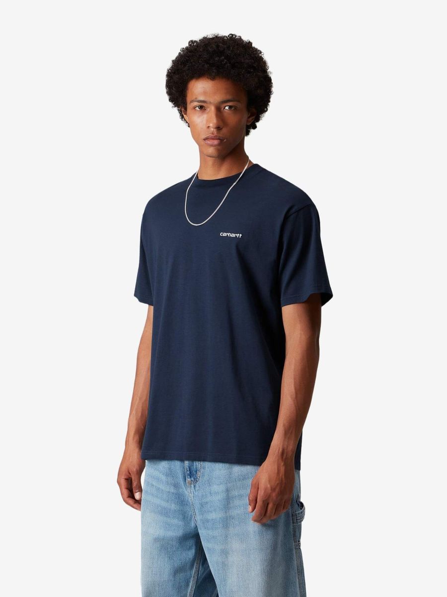 CARHARTT WIP — Футболка Script Embroidery Jupiter/White