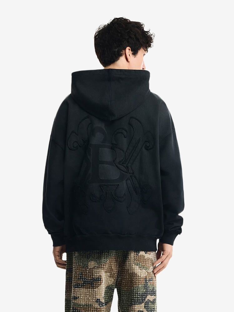 BRÛLER D’AMOUR — Худи Ombre Brûlée Graphite (Garment Wash)