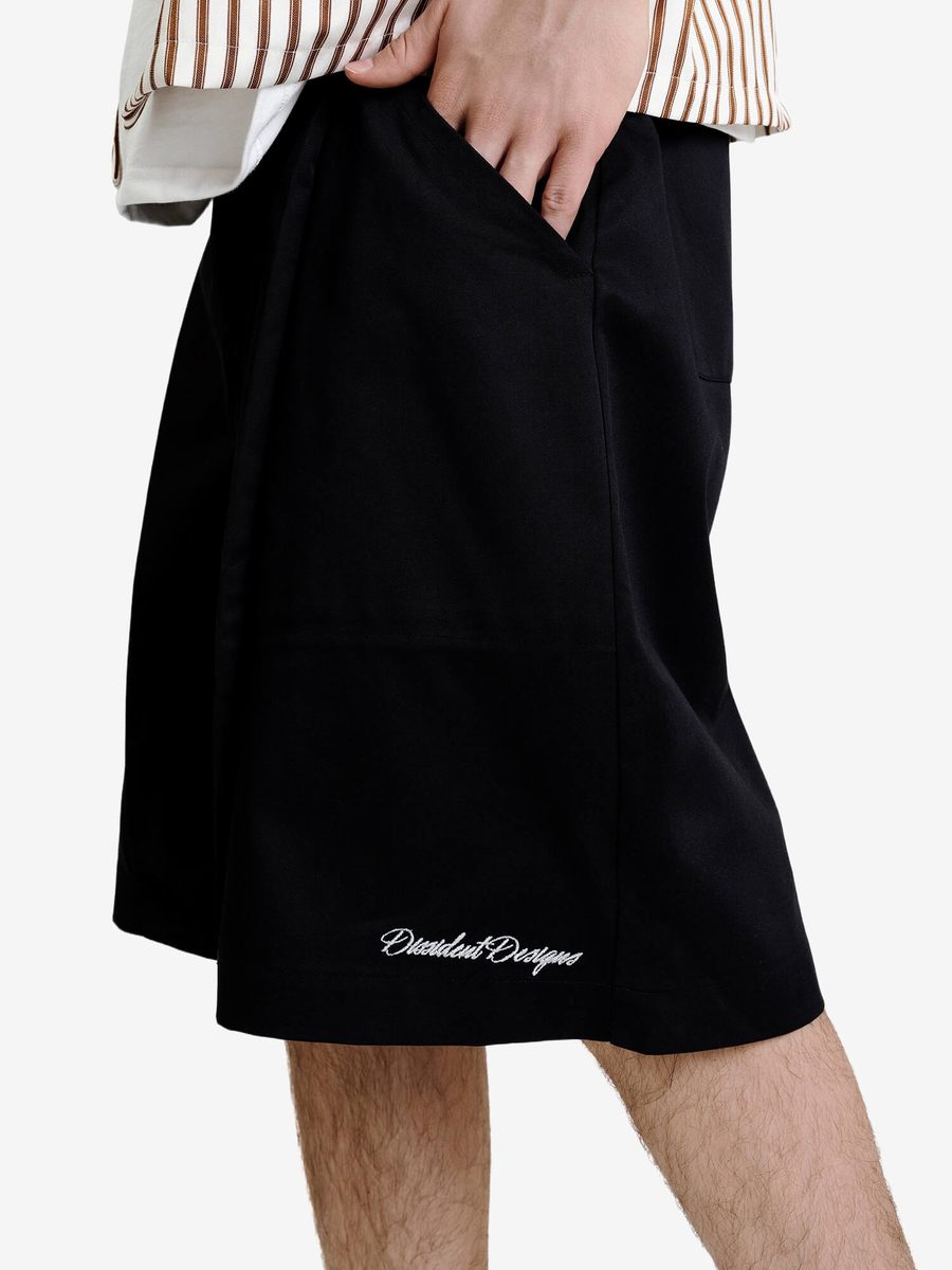 DISSIDENT — Шорты Graduate Wide Shorts in Black