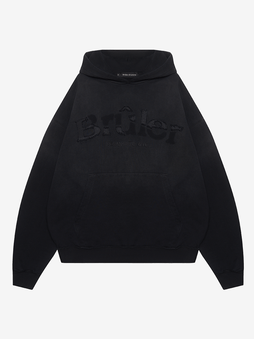 BRÛLER D’AMOUR — Худи Ombre Brûlée Graphite (Garment Wash)