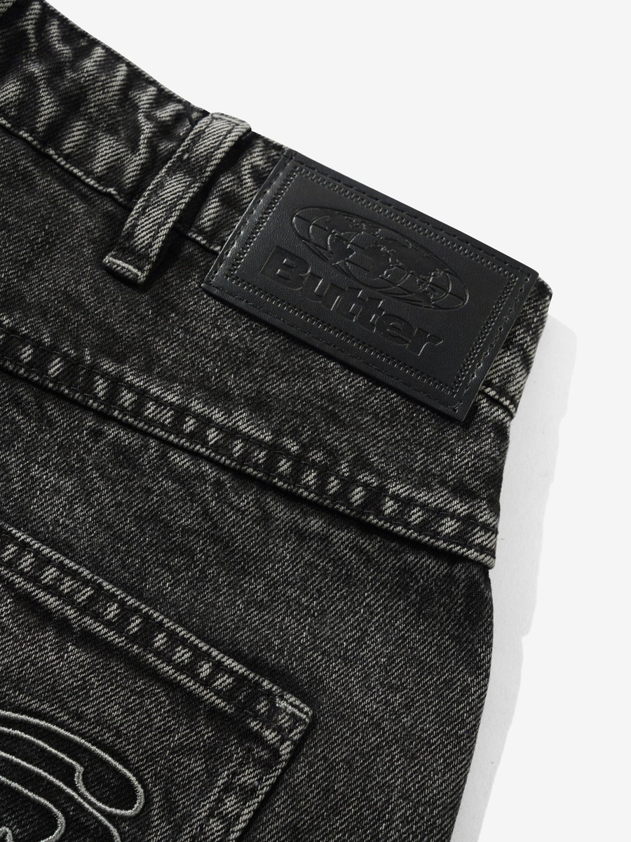 BUTTER GOODS — Джинсы Drummer Baggy Denim Jeans Streaky Black