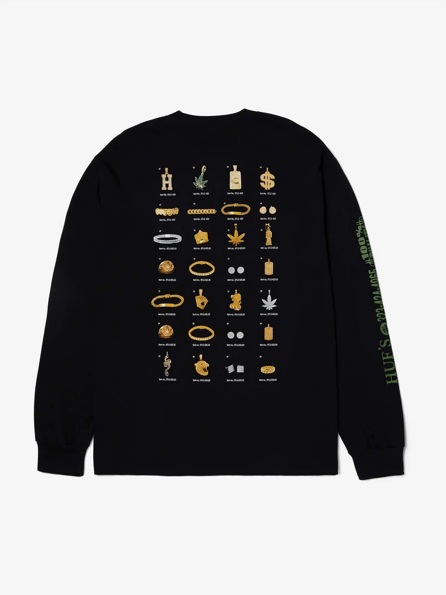 HUF — Лонгслив Jewelry L/S Black
