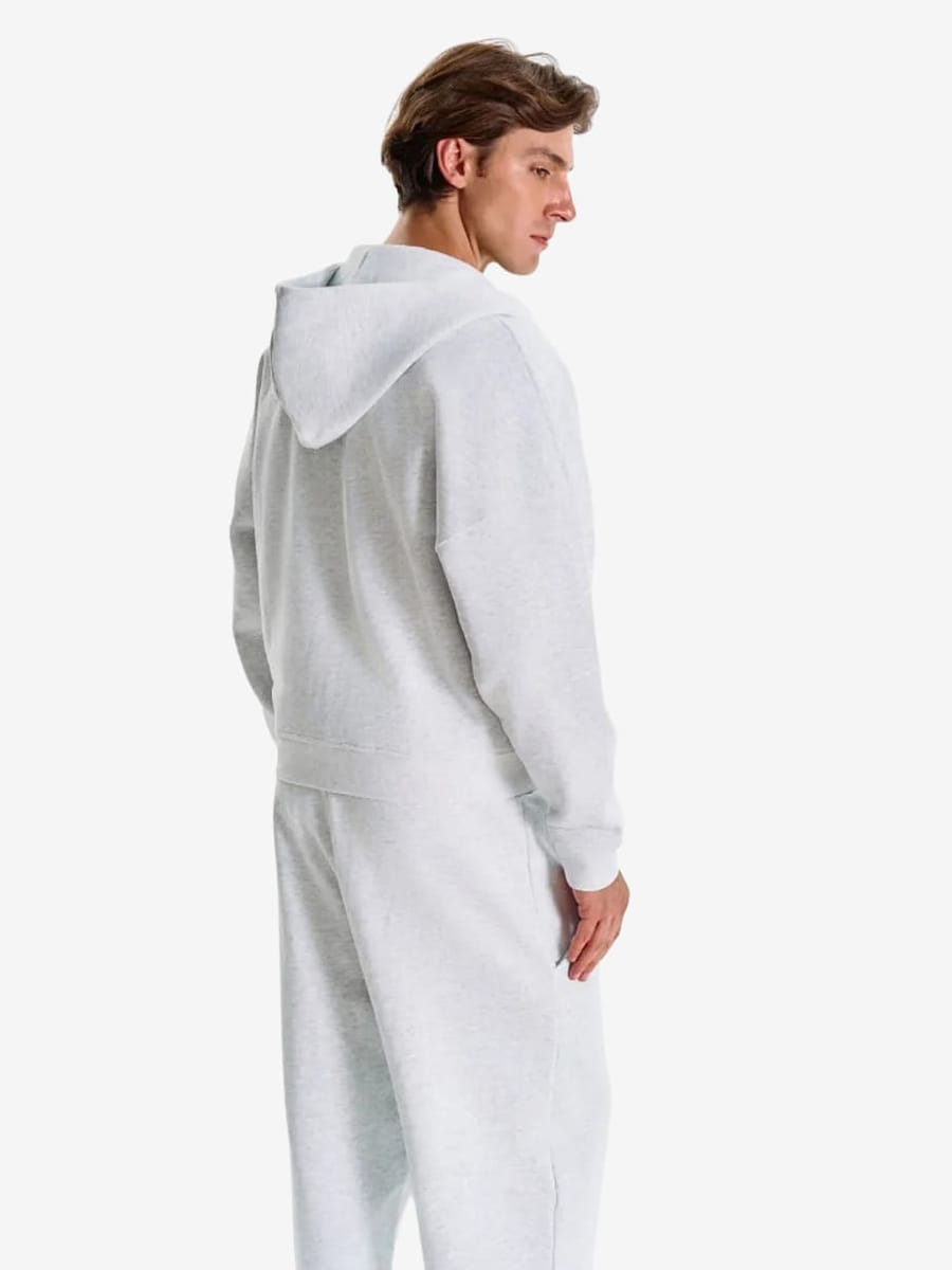 BRÛLER D’AMOUR — Худи Zip Logo de Base 01 Grey Melange