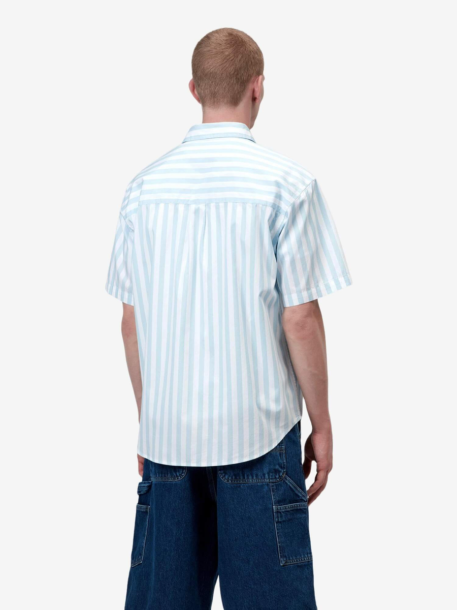 CARHARTT WIP — Рубашка S/S Royce Stripe Icaria/White