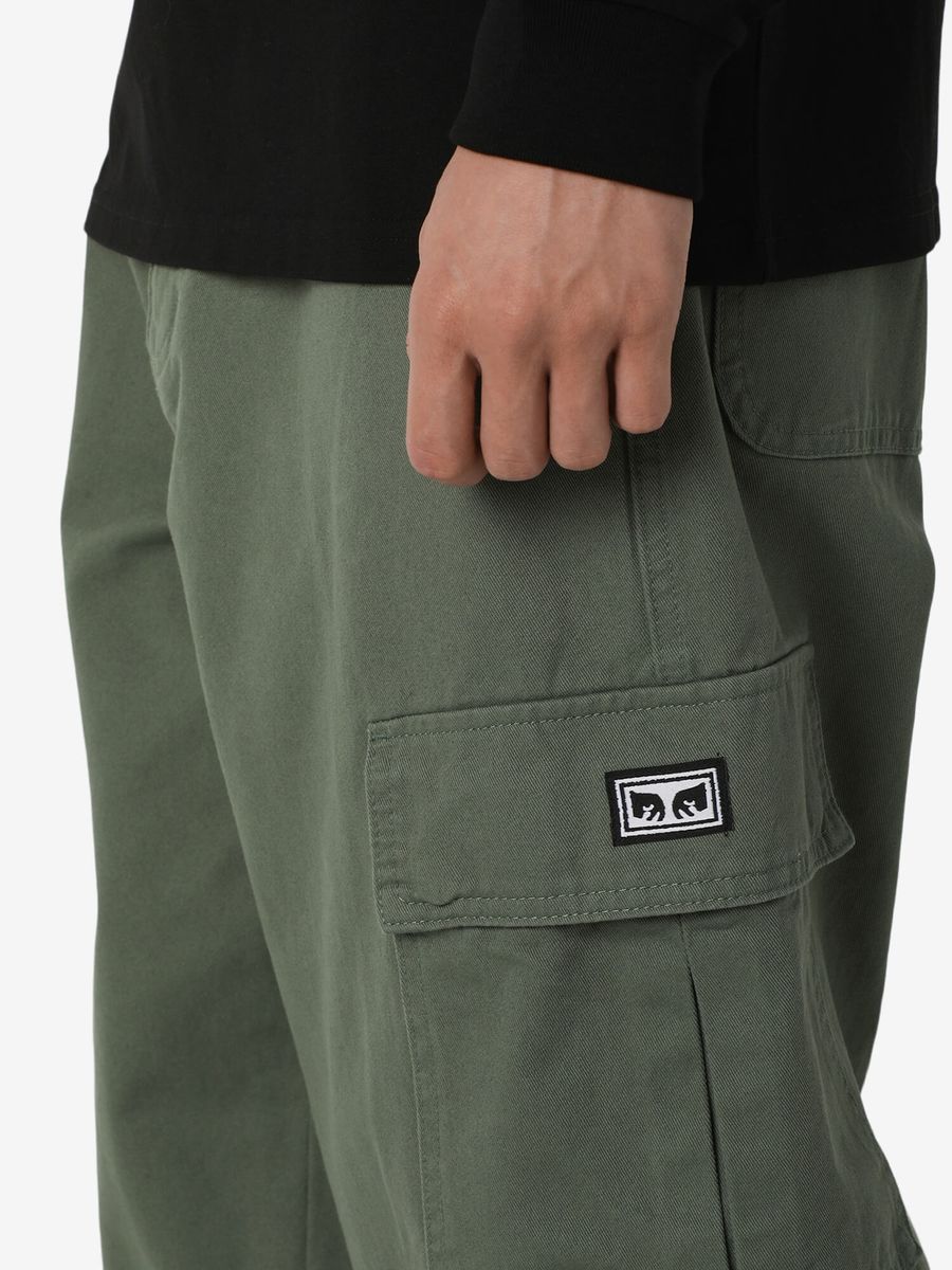 OBEY — Штаны Bigwig Baggy Twill Cargo Laurel Wreath
