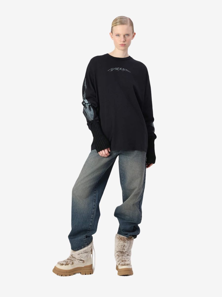 THE RAGGED PRIEST — Лонгслив Nitric Top Black/Blue