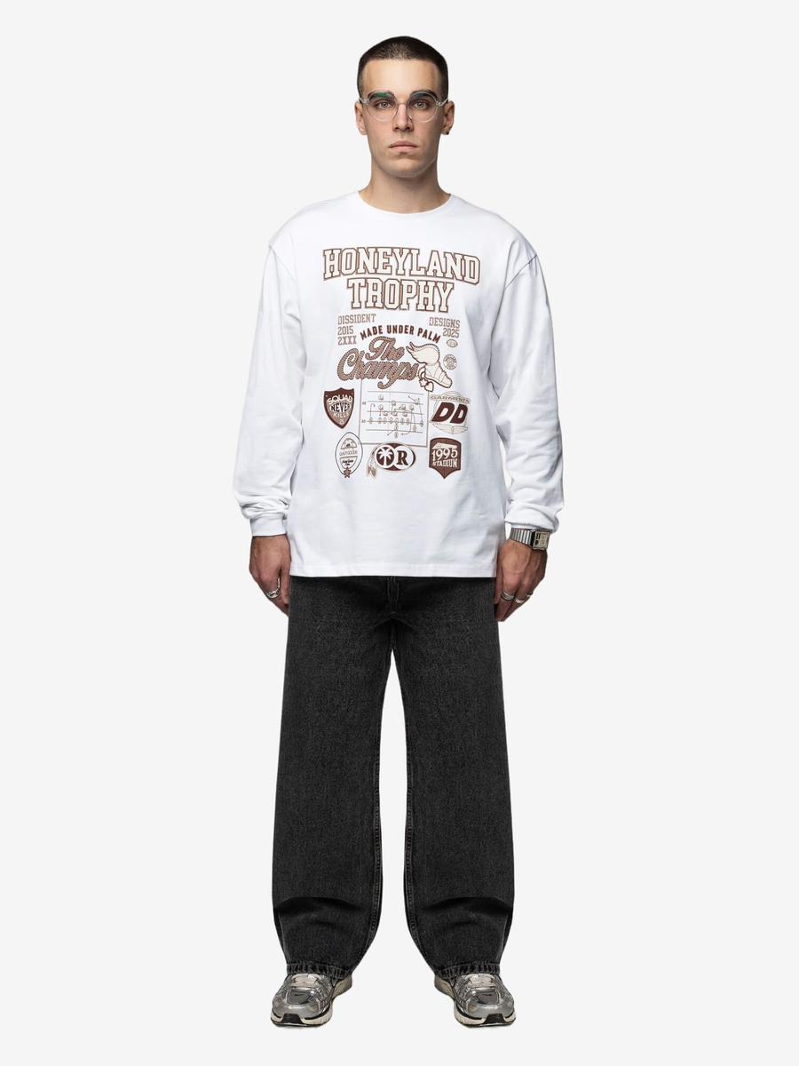 DISSIDENT — Лонгслив Trophy ss25 White