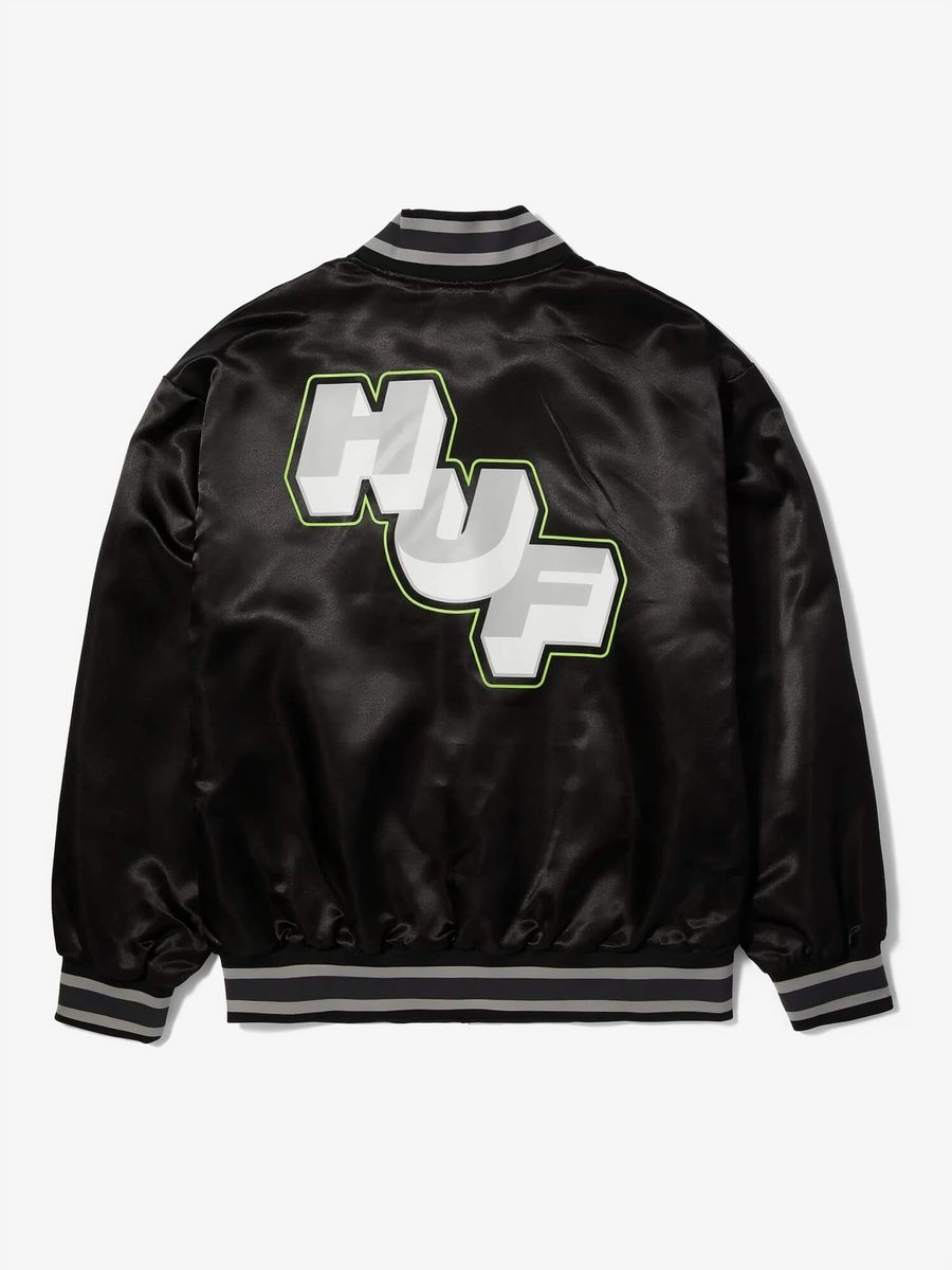 HUF — Куртка Galactic Stack Baseball Jacket Black