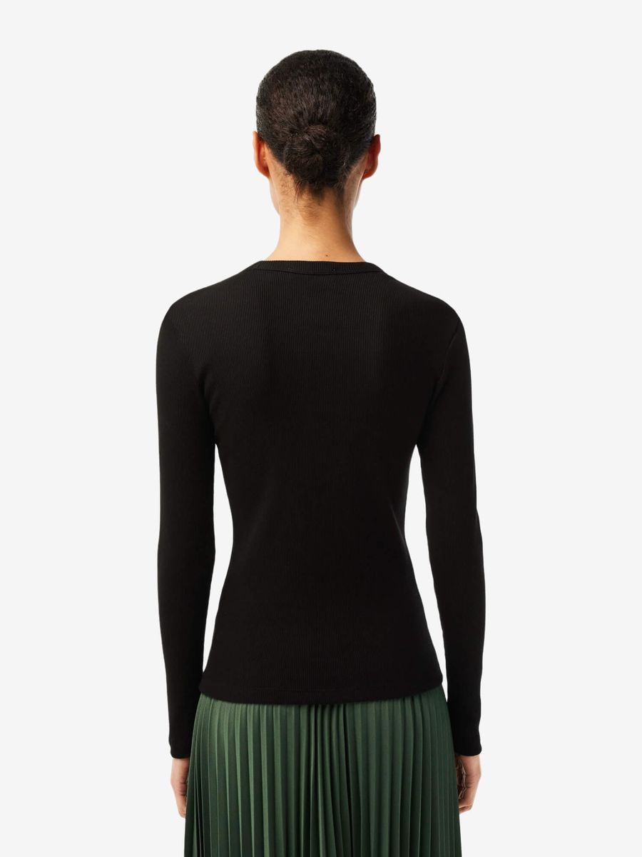 LACOSTE — Лонгслив W Slim Fit Black