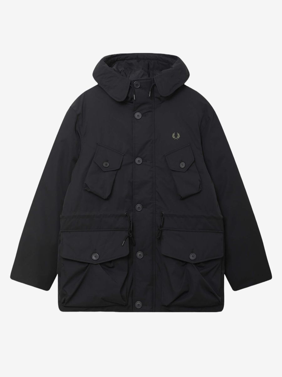 FRED PERRY — Куртка Patch Pocket Puffer Jacket Black