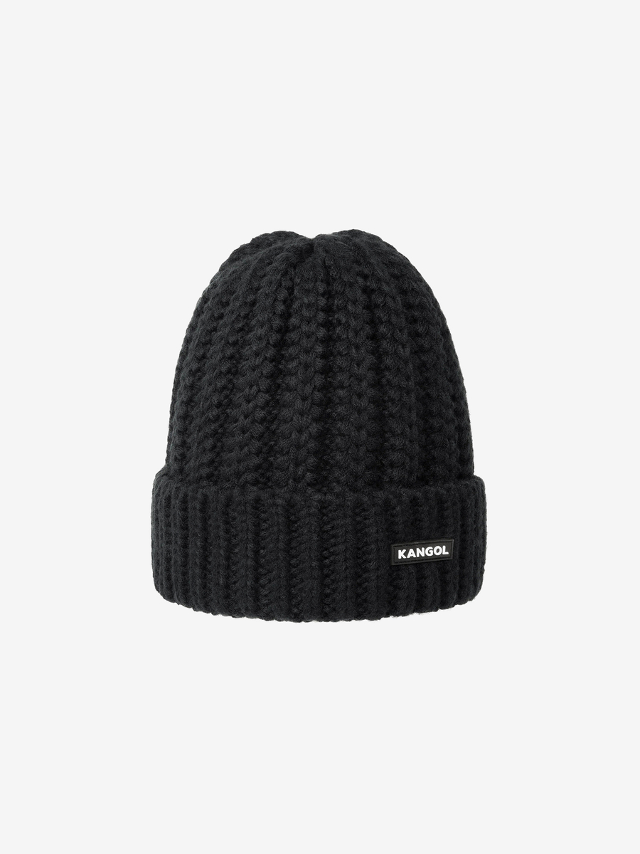 KANGOL — Шапка Label Chunky Beanie Black