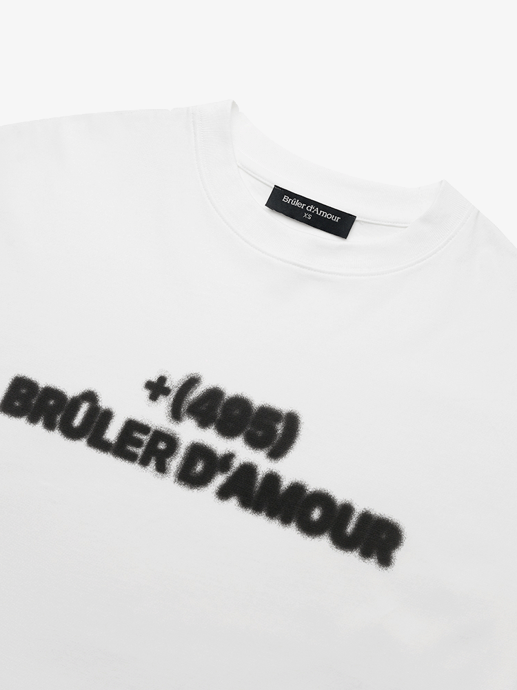 BRÛLER D’AMOUR — Футболка +495 Москва White