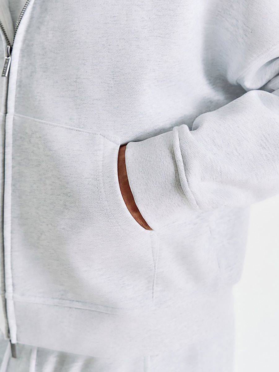 BRÛLER D’AMOUR — Худи Zip Logo de Base 01 Grey Melange