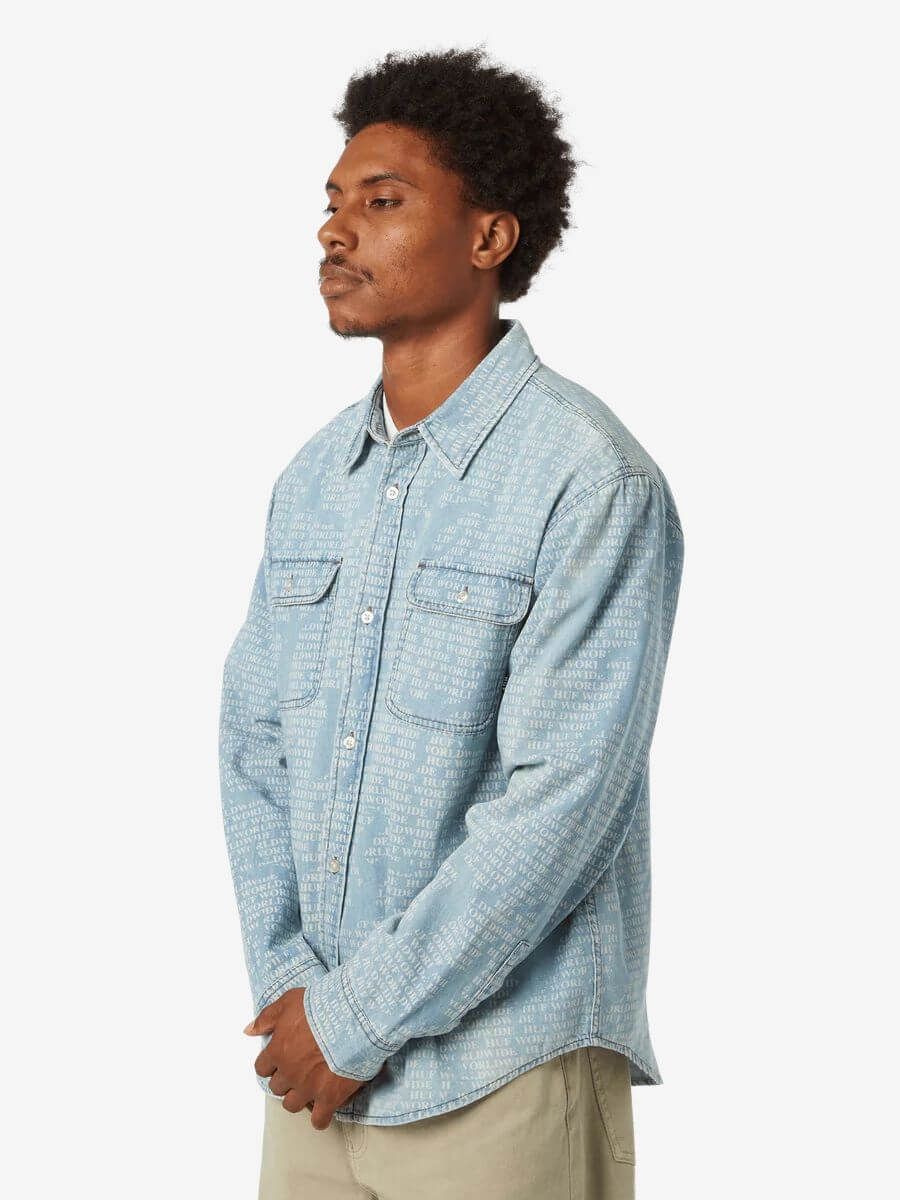 HUF — Рубашка Ceremony Denim Shirt Indigo