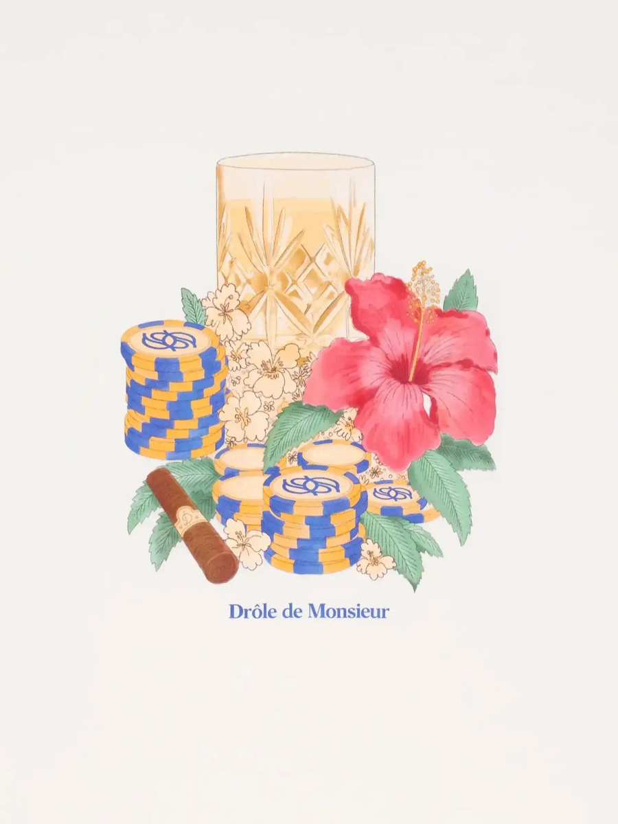 DRÔLE DE MONSIEUR — Футболка T-shirt Hibiscus Club Off White