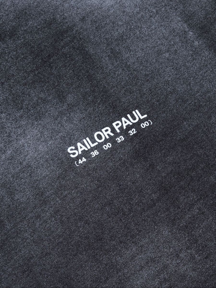 SAILOR PAUL — Футболка Sprayed Destroyed Черный Garment Dyed