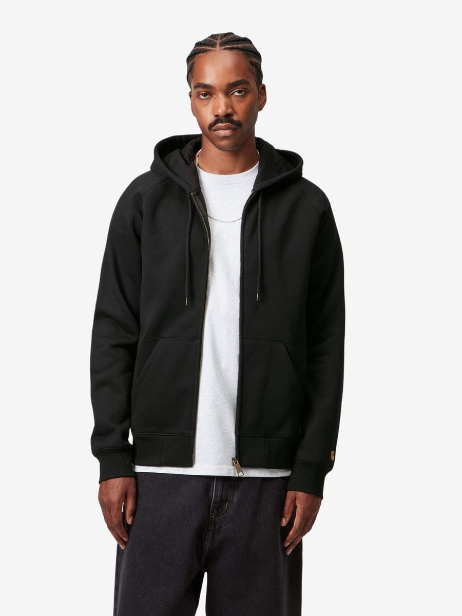 CARHARTT WIP — Худи ZIP Chase Black/Gold