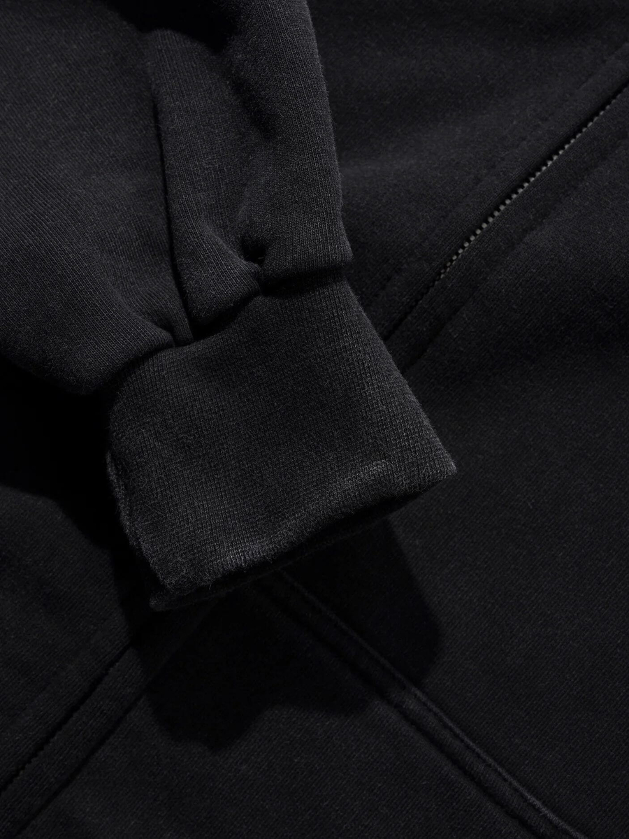 BUTTER GOODS — Худи Amplify Zip-Thru Hood Washed Black