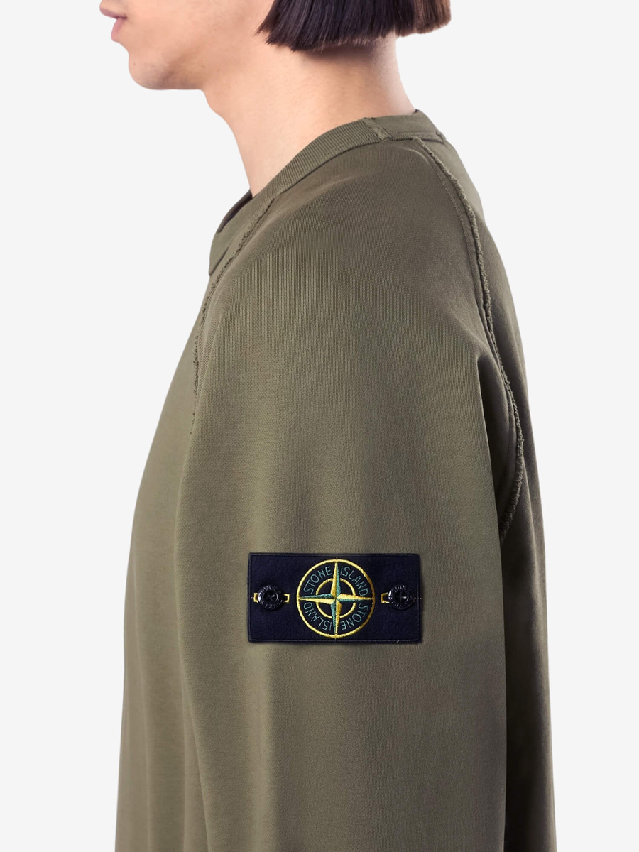STONE ISLAND — Свитшот Crewneck Green