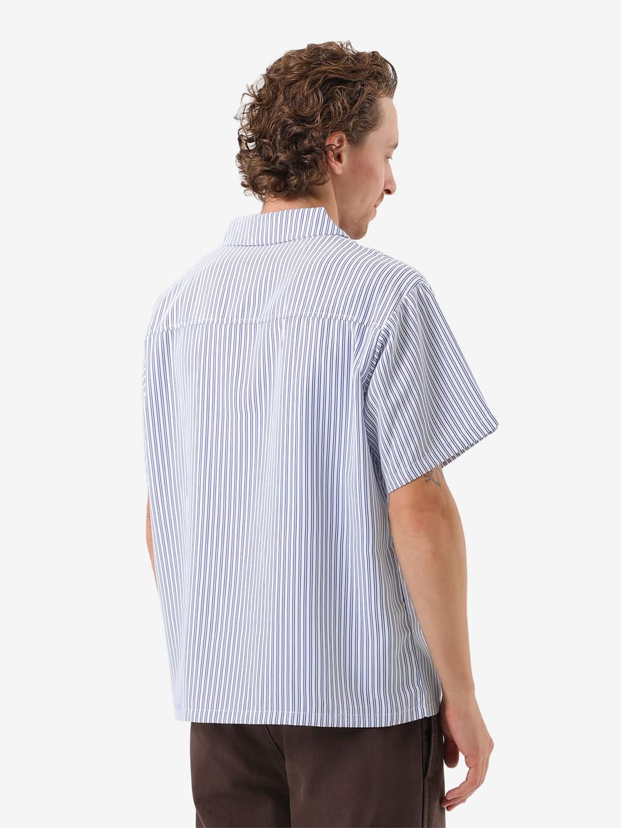 ОКТЯБРЬ — Рубашка AW'25 Work SS White Stripe