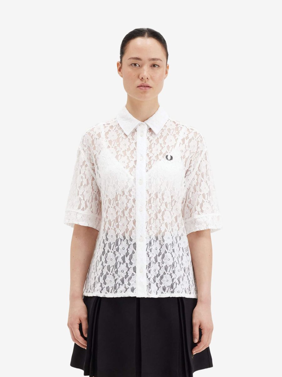 FRED PERRY — Рубашка Lace Shirt Snow White