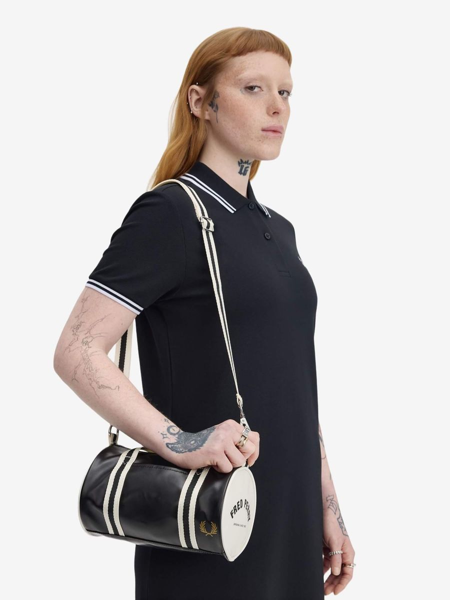 FRED PERRY — Сумка Classic Mini Barrel Bag Black/Ecru