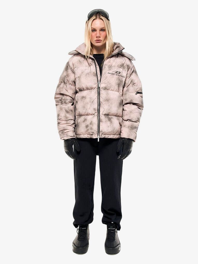 BRÛLER D’AMOUR — Куртка Sable Puffer серо-розовый