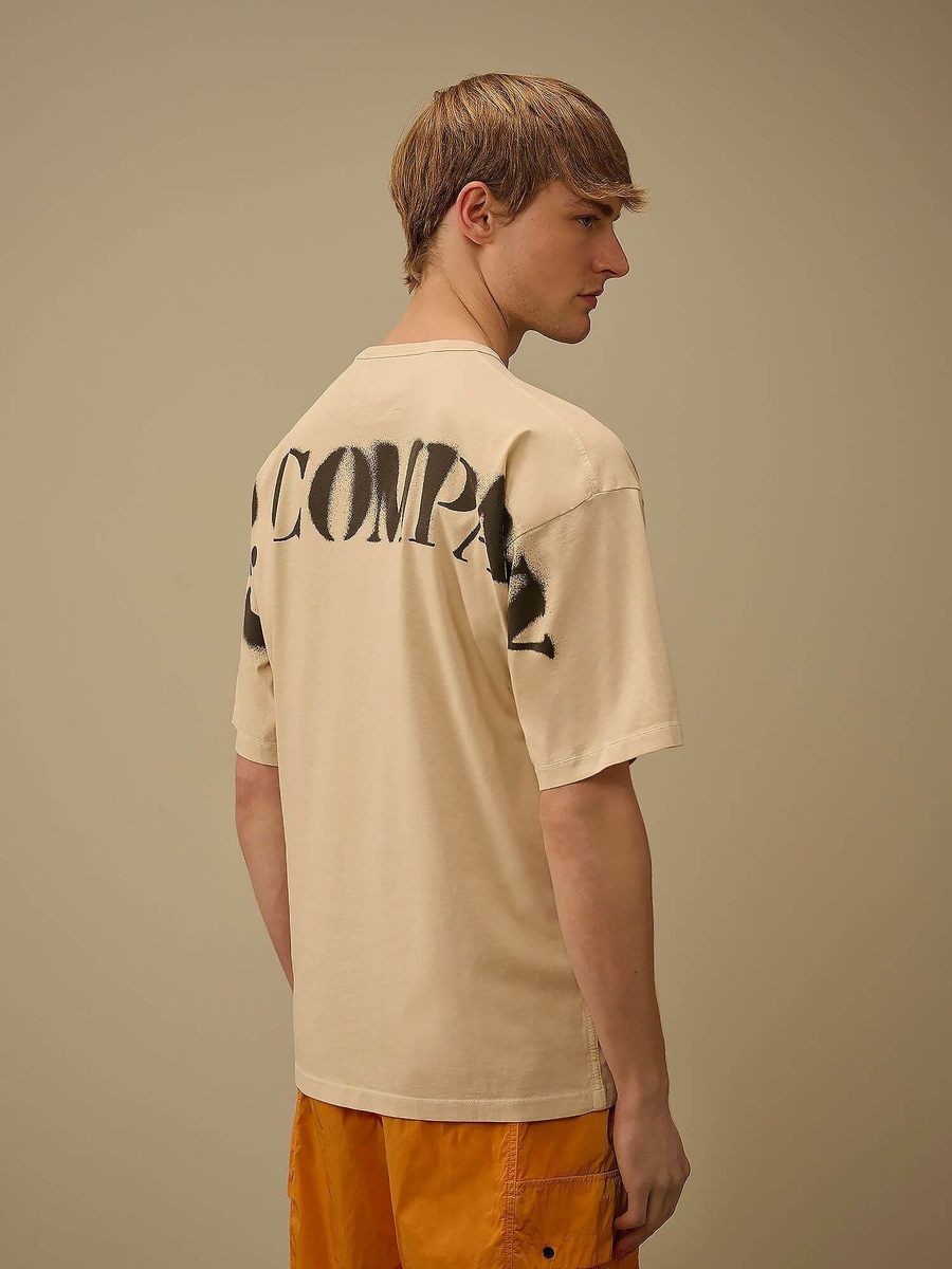 C.P. COMPANY — Футболка 1020 Jersey SS Tee Stencil Frozen Dew