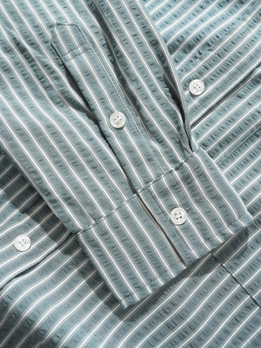 BUTTER GOODS — Рубашка Lines Shirt Navy