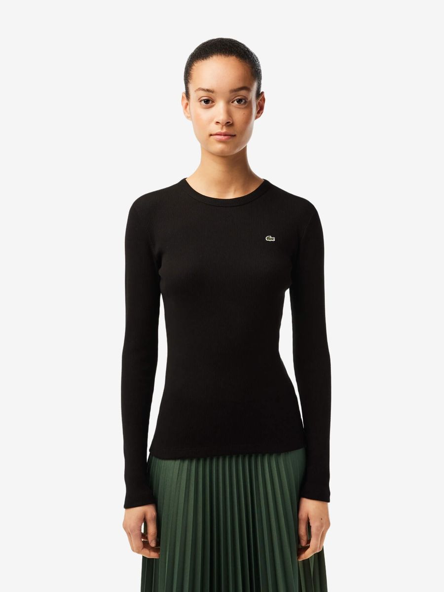 LACOSTE — Лонгслив W Slim Fit Black